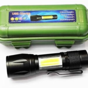 Senter LED X-BALOG BL-822 yang dapat diisi ulang melalui USB.
